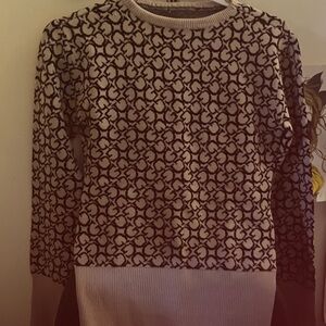 G by Guess Black and Cream Patterned Sweater